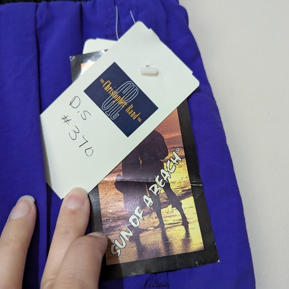Christopher Rand Sun of a Beach Royal Purple Shorts New With Tags!! 90s - Picture 3 of 8